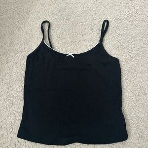 Garage Black Fitted Sleeveless Camisole